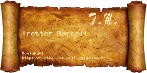 Tretter Marcell névjegykártya
